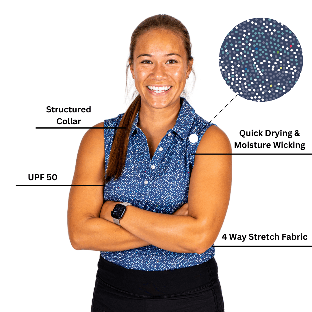 Starry Night Women's Polo (Sleeveless) - 2putt