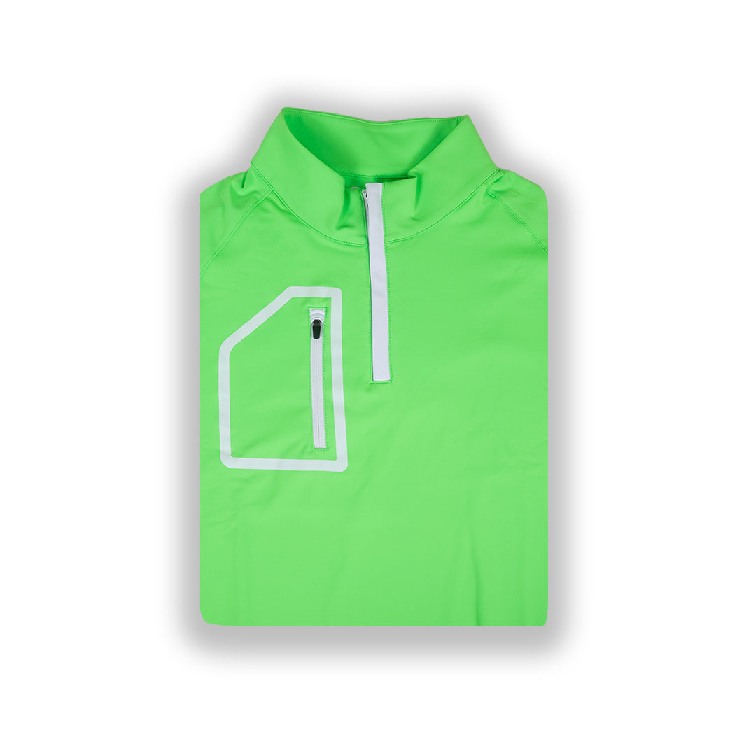 Lime Green Men's Q-Zip