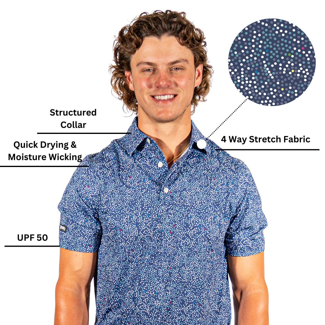 Starry Night Men's Polo - 2putt