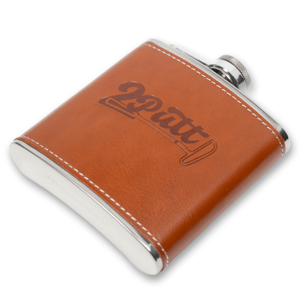 6oz Leather Wrap Flask - 2putt