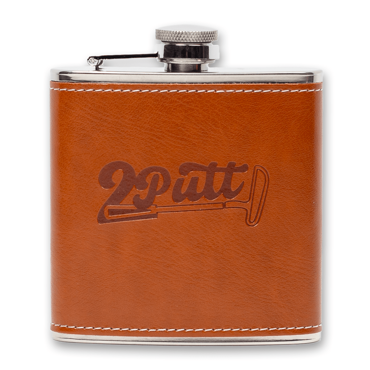 6oz Leather Wrap Flask - 2putt