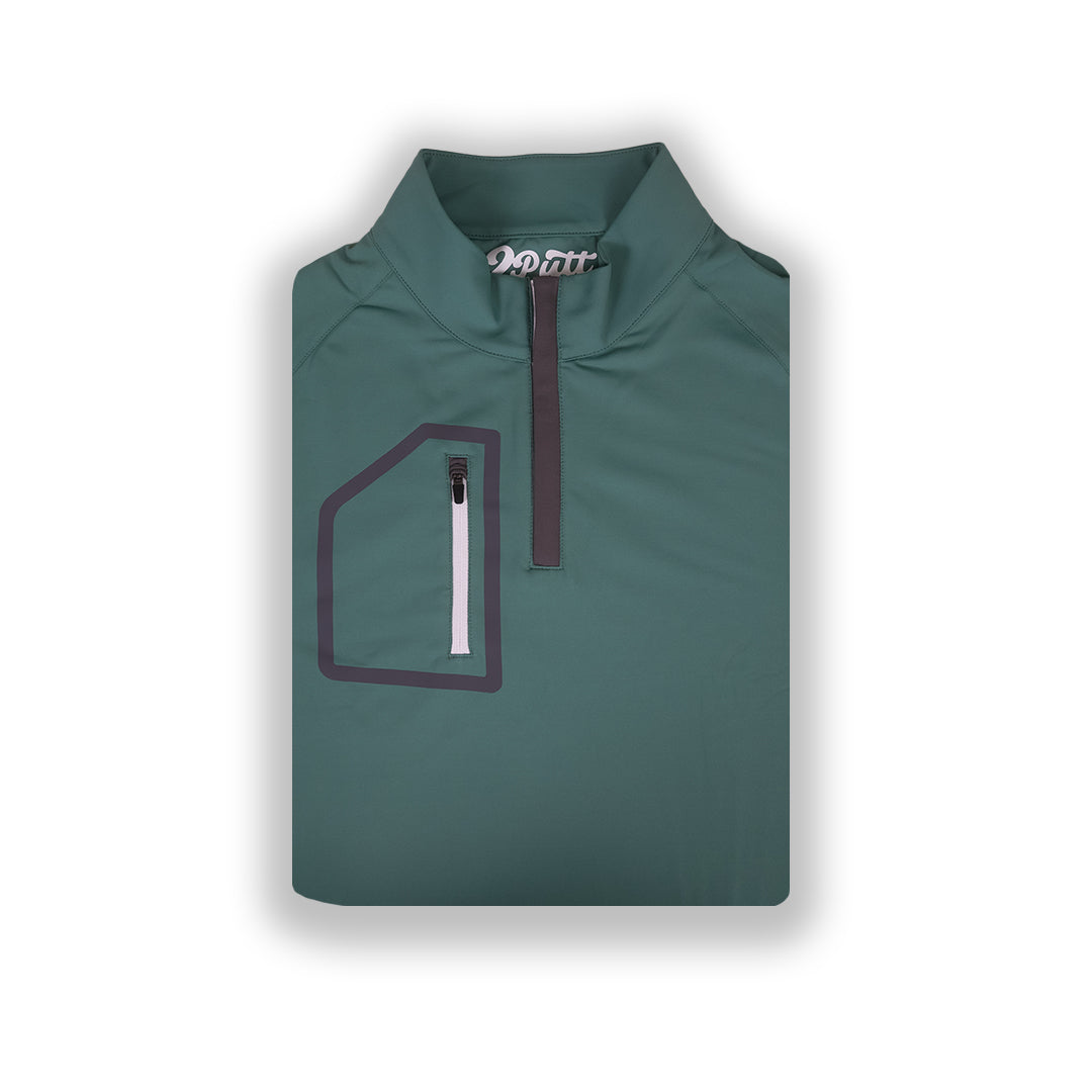 Dark Green Men's Q-Zip