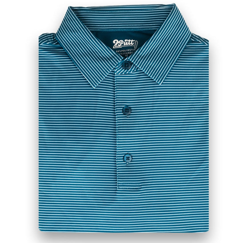 Dark Blue Stripe Men's Polo