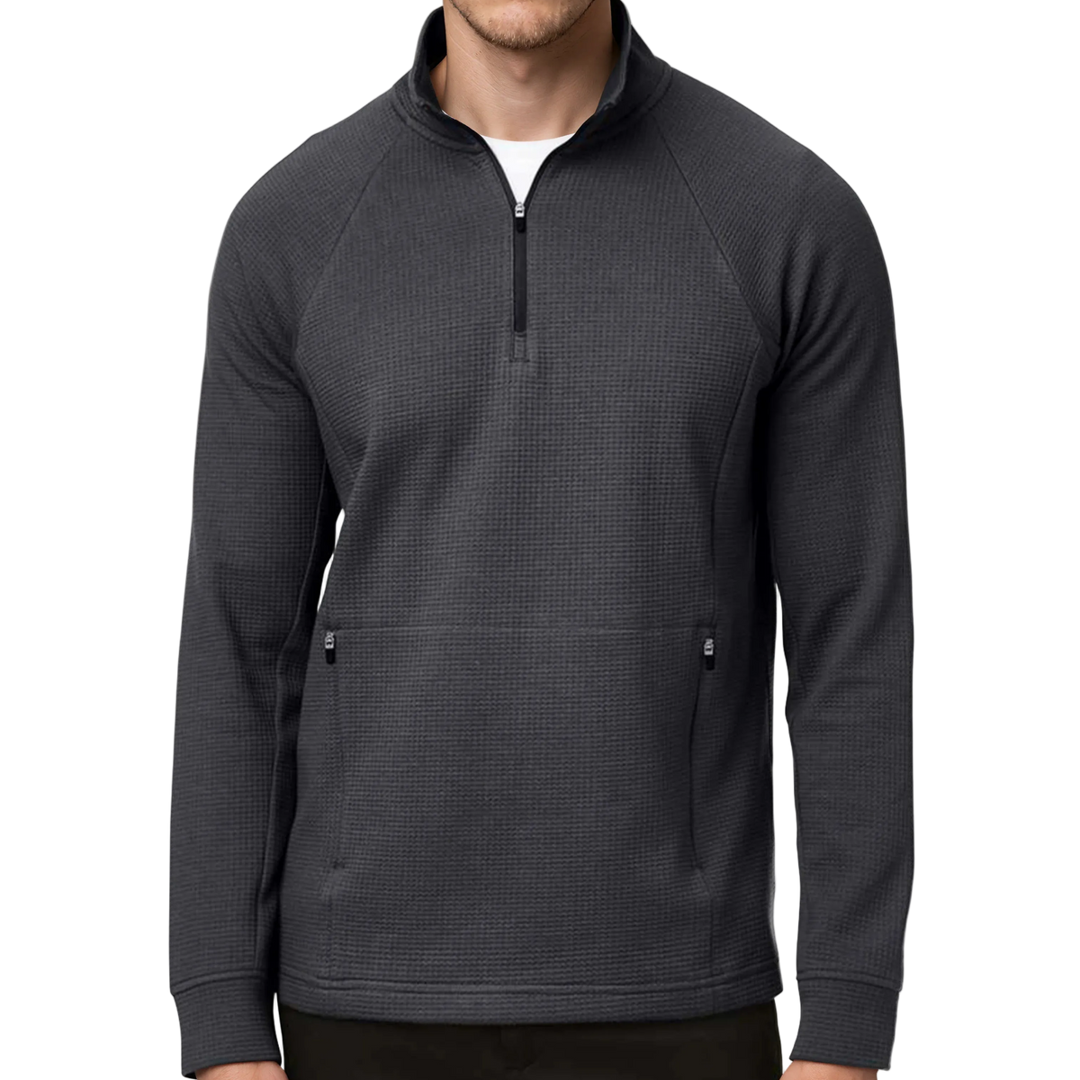 Obsidian Fairway Waffle Quarter-Zip