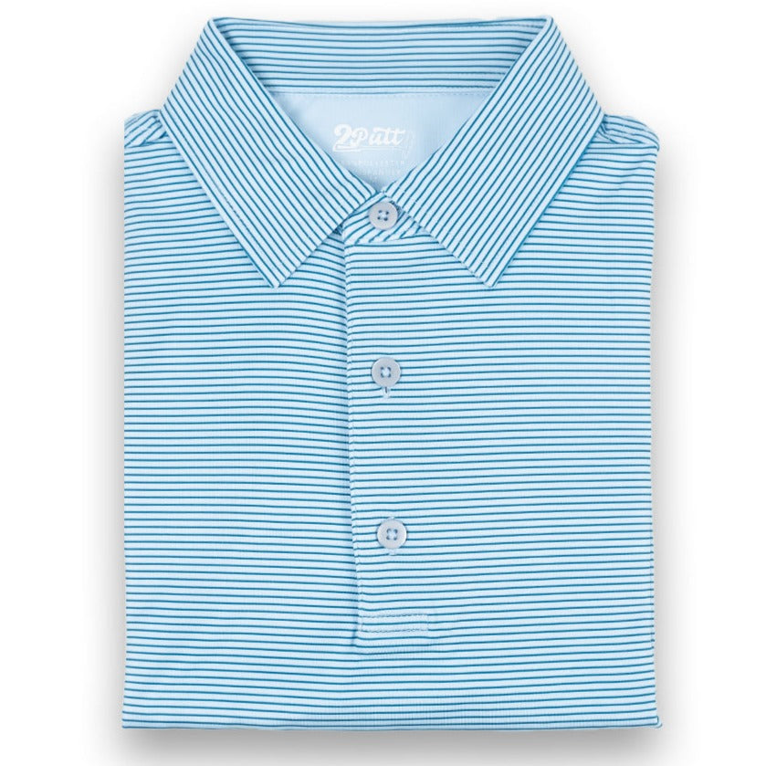 Light Blue Stripe Men's Polo