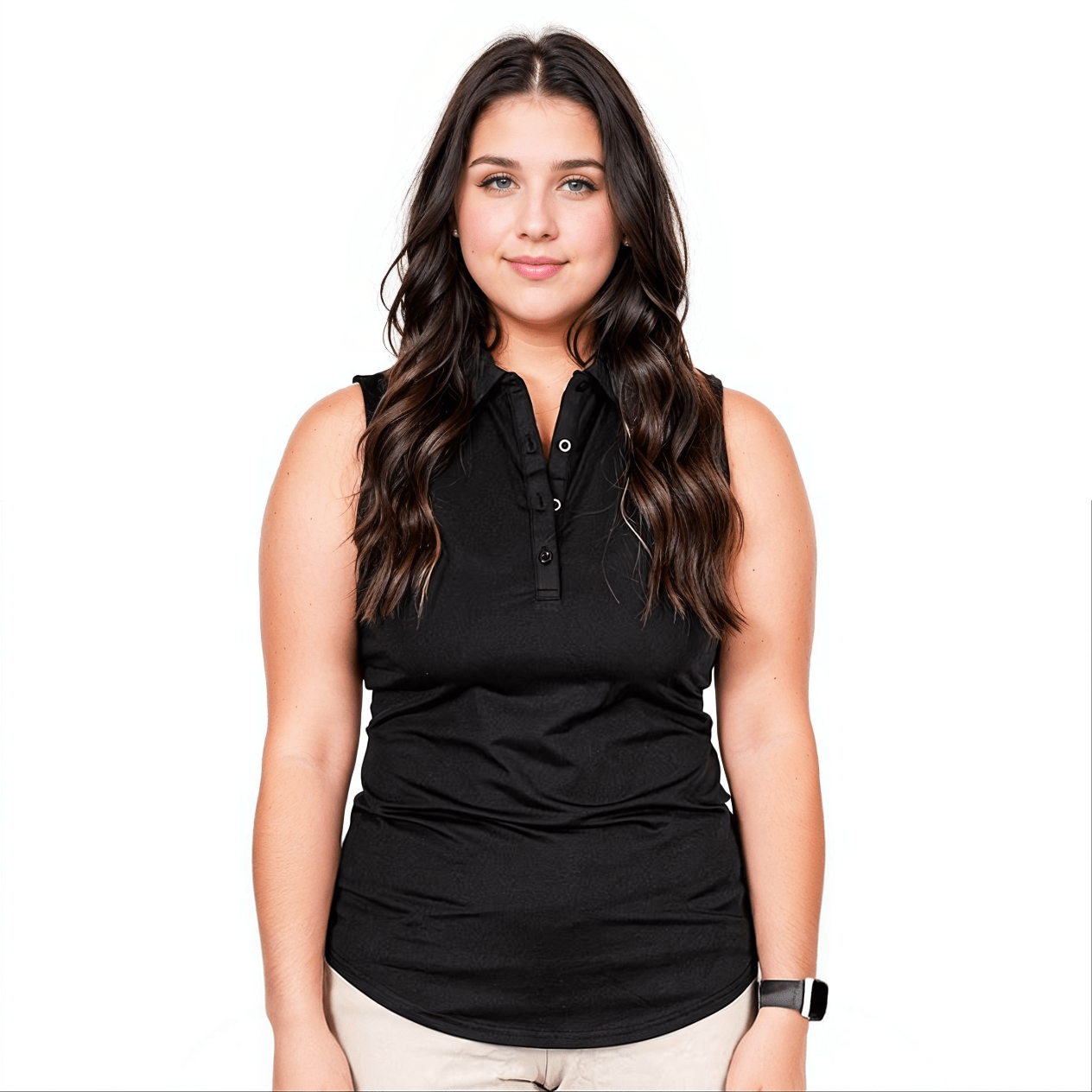 Black Women's (Sleeveless) Polos - 2putt