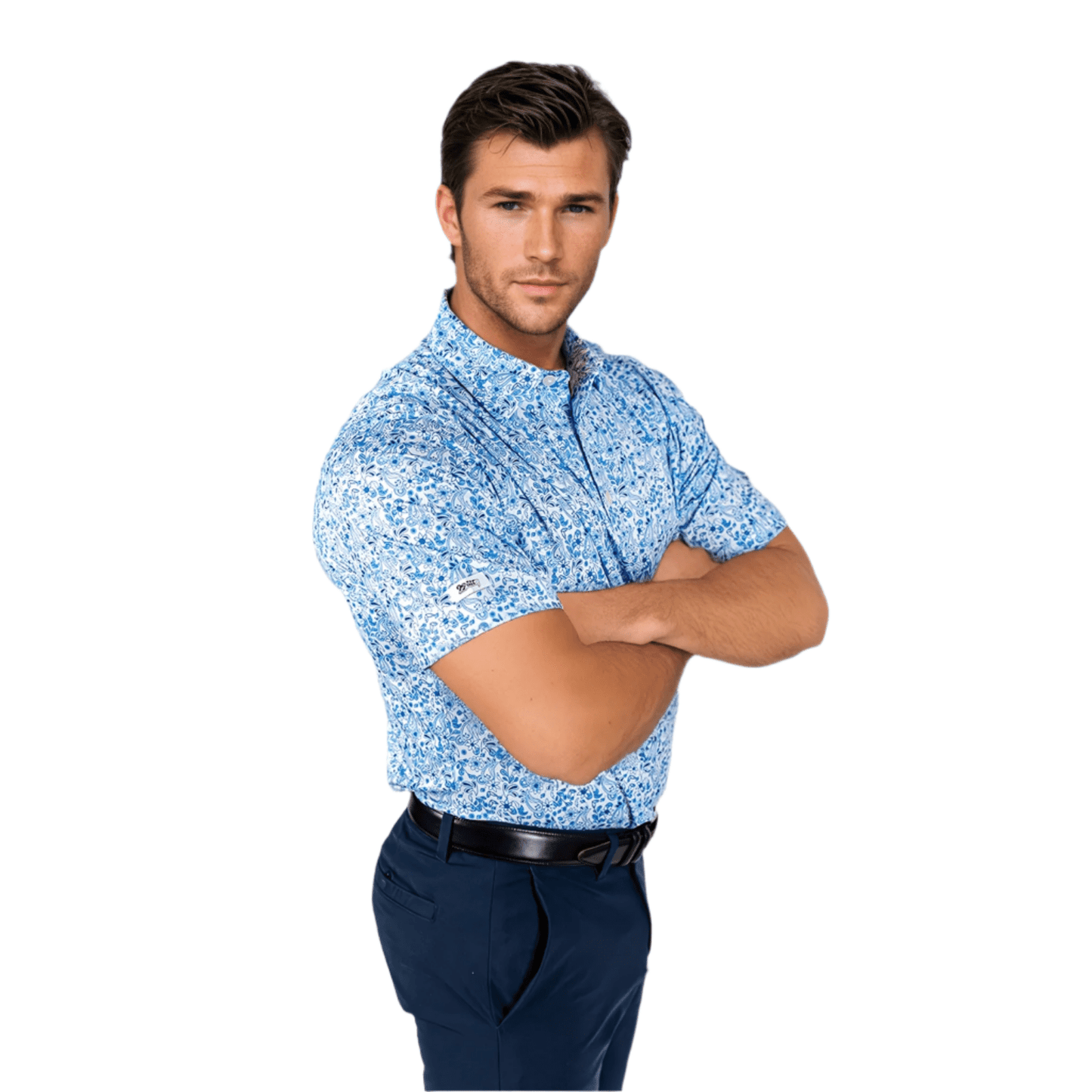 Blue Paisley Men's Polo - 2putt