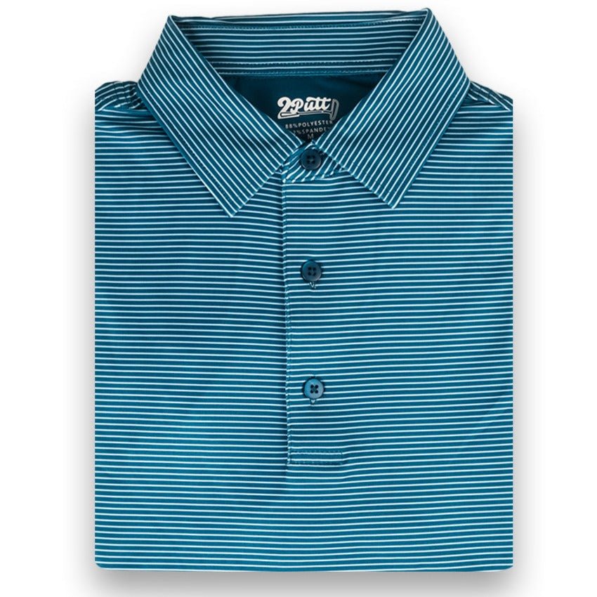 Dark Blue Stripe Men's Polo - 2putt