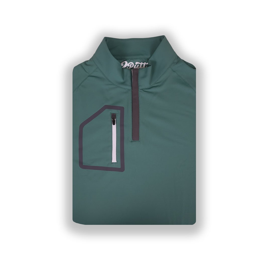 Dark Green Men's Q - Zip - 2putt