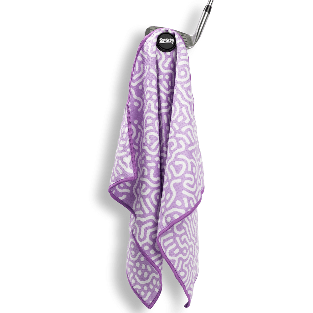 Wrong Fairway Lavender Magnet Golf Towel - 2putt